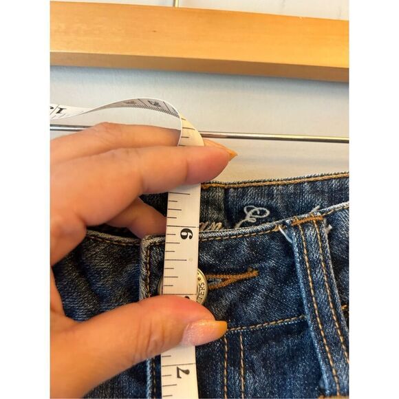 American Eagle Boy Fit Cropped Jeans sz 8 mid-rise minimalist - Picture 4 of 7